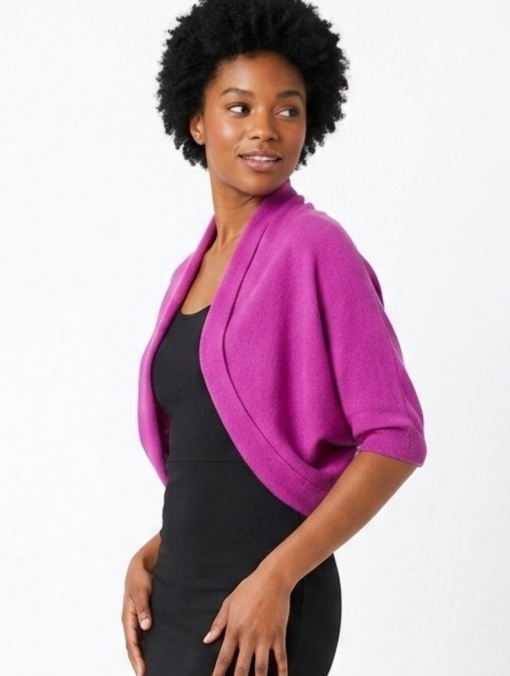 Talbots Vibrant Pink Sleeveless Shrug - Poncho